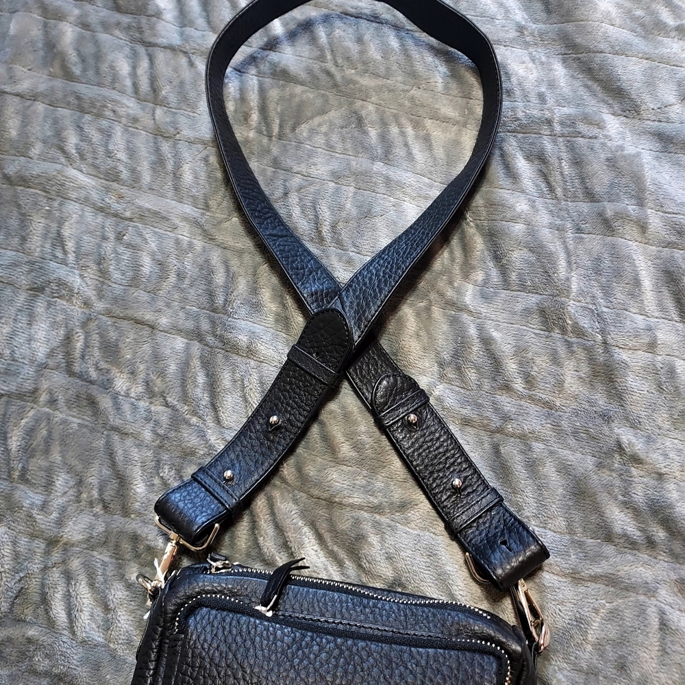 ASOS Black Leather Camera Crossbody Bag - Picture 12 of 13